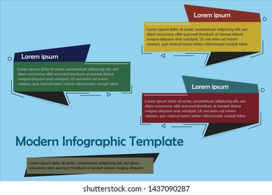 vector illustration modern infographic template design, element and shape, abstract design for web design, banner and announcement note.