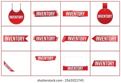 Vector illustration modern Inventory banner, Isolated web element.