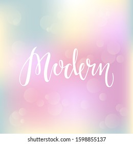 Vector illustration of modern isolated handwritten word for banner, leaflet, poster, logo, advertisement, web design. Calligraphic writing for template, signage, billboard, print, flyer, decoration
