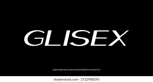 Ilustración vectorial de una pantalla de letras de estilo cursiva moderna con Formas de letras elegantes, limpias y elegantes.