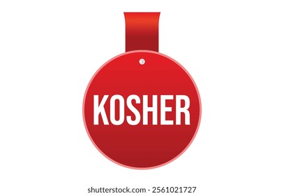 Vector illustration modern Kosher banner, Isolated web element.