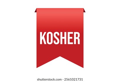 Vector illustration modern Kosher banner, Isolated web element.