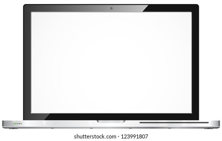Ilustración vectorial de una laptop moderna