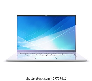 Vector illustration of  modern laptop