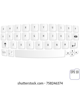 Vector illustration of modern laptop keyboard
