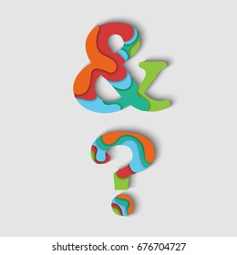 Vector illustration of modern layered text for banners and greeting cards
