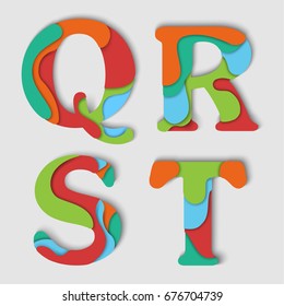 Vector illustration of modern layered text for banners and greeting cards