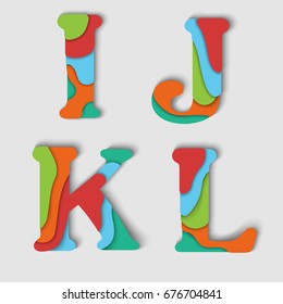 Vector illustration of modern layered text for banners and greeting cards