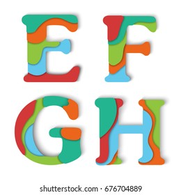 Vector illustration of modern layered text for banners and greeting cards