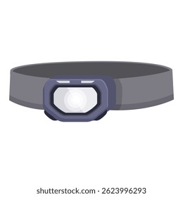 Vector illustration of a modern led headlamp, perfect for outdoor activities