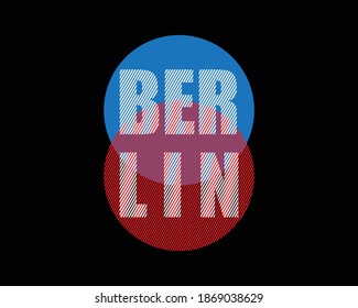 Vector illustration of modern letters, fashion berlin graphics, perfect for designs for t-shirts, clothes, hoodies and other fashions
