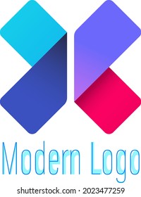 Vector illustration of Modern Logo Design on white backgroud.