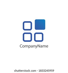 vector illustration of modern logo template with blue color. good for website icon or technology company.