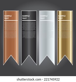 The Vector Illustration, Modern Metal Flag Banner for Design and Creative Work