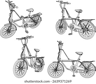 vector illustration of modern mini bike design for casual sport