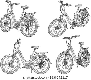 vector illustration of modern mini bike design for casual sport 