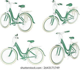 vector illustration of modern mini bike design for casual sport