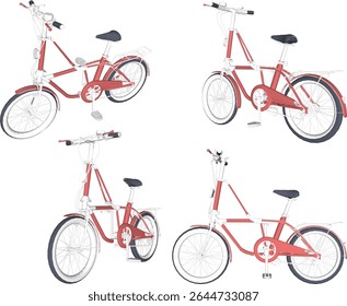 ilustração vetorial do design moderno da mini bicicleta para o esporte casual