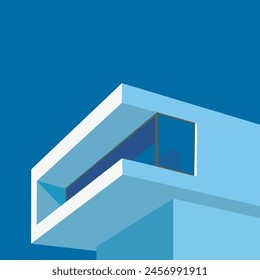 Vector illustration of modern minimal architecture