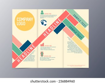 vector illustration of  modern minimal style brochure template for use as company presentation or product presentation 