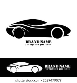 vector illustration of modern minimalist car logo