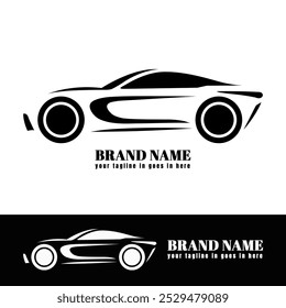 vector illustration of modern minimalist car logo