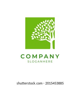 vector illustration of modern nature tree logo perfect for environmental company