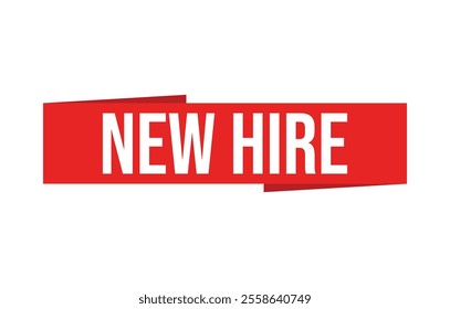 Vector illustration modern New Hire banner, Isolated web element.