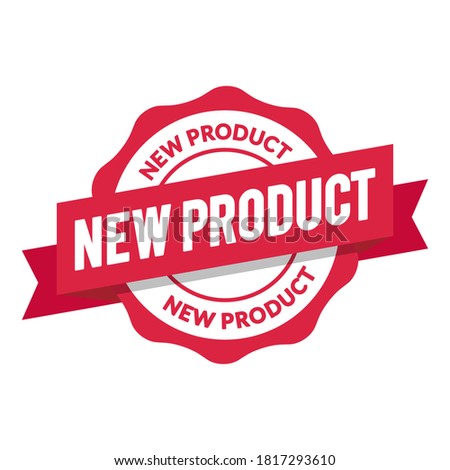 Vector Illustration Modern New Product Seal. Red Badge For Web Shop