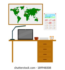 Vector illustration of modern office interior 