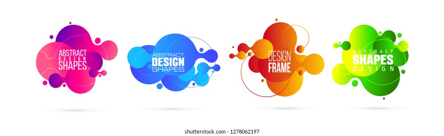 vector illustration. modern organic liquid. graphic frame design for text. element for design business cards, invitations, gift cards, flyers and brochures