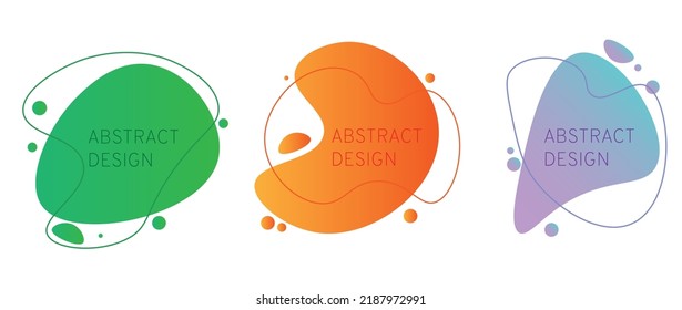 vector illustration. modern organic liquid. graphic frame design for text.