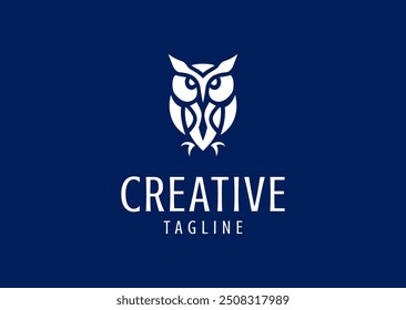 Vector illustration of Modern Owl Logo Design