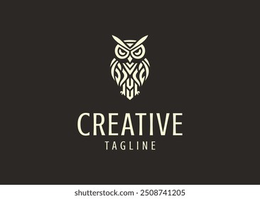 Vector illustration of Modern Owl Logo Design