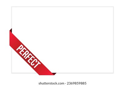 Ilustración vectorial moderna Banner Perfect, elemento web aislado.