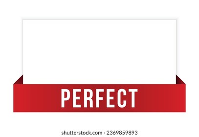 Vector illustration modern Perfect banner, Isolated web element.