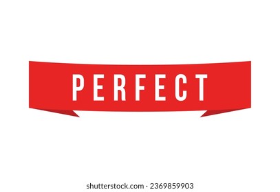 Ilustración vectorial moderna Banner Perfect, elemento web aislado.
