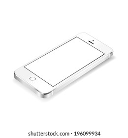 vector illustration of modern phone lying on a white background