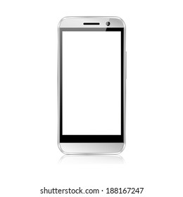 vector illustration of a modern phone on white background