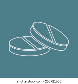 vector illustration of modern  pills