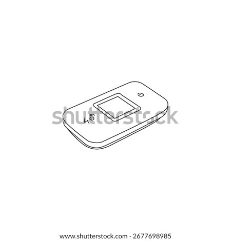 Vector Illustration of a Modern Portable Wi-Fi Hotspot Device