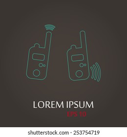 vector illustration of modern   radio 