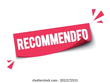 Vector Illustration Modern Recommended Sticker