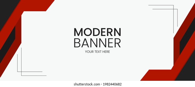 Vektorgrafik von modernen roten und schwarzen Bannern. geeignet für Business-Grafiken, Web-Design, Printmedien, Hintergründe und andere nach Ihren Bedürfnissen.