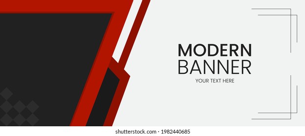 vector illustration of modern red and black banners. suitable for business graphic assets, web design, print media, backgrounds, and others according to your needs.