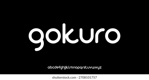 Vector illustration of a modern rounded style alphabet letter display with smooth, soft, and friendly characters.