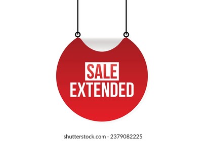 Vector illustration modern sale extended banner, Isolated web element.