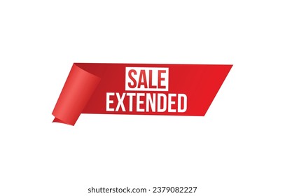 Vector illustration modern sale extended banner, Isolated web element.