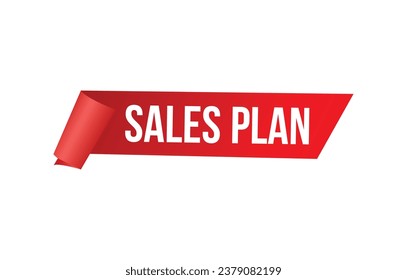 Vector illustration modern sales plan banner, Isolated web element.