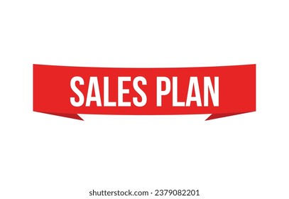 Ilustración vectorial banner del plan de ventas moderno, elemento web aislado.